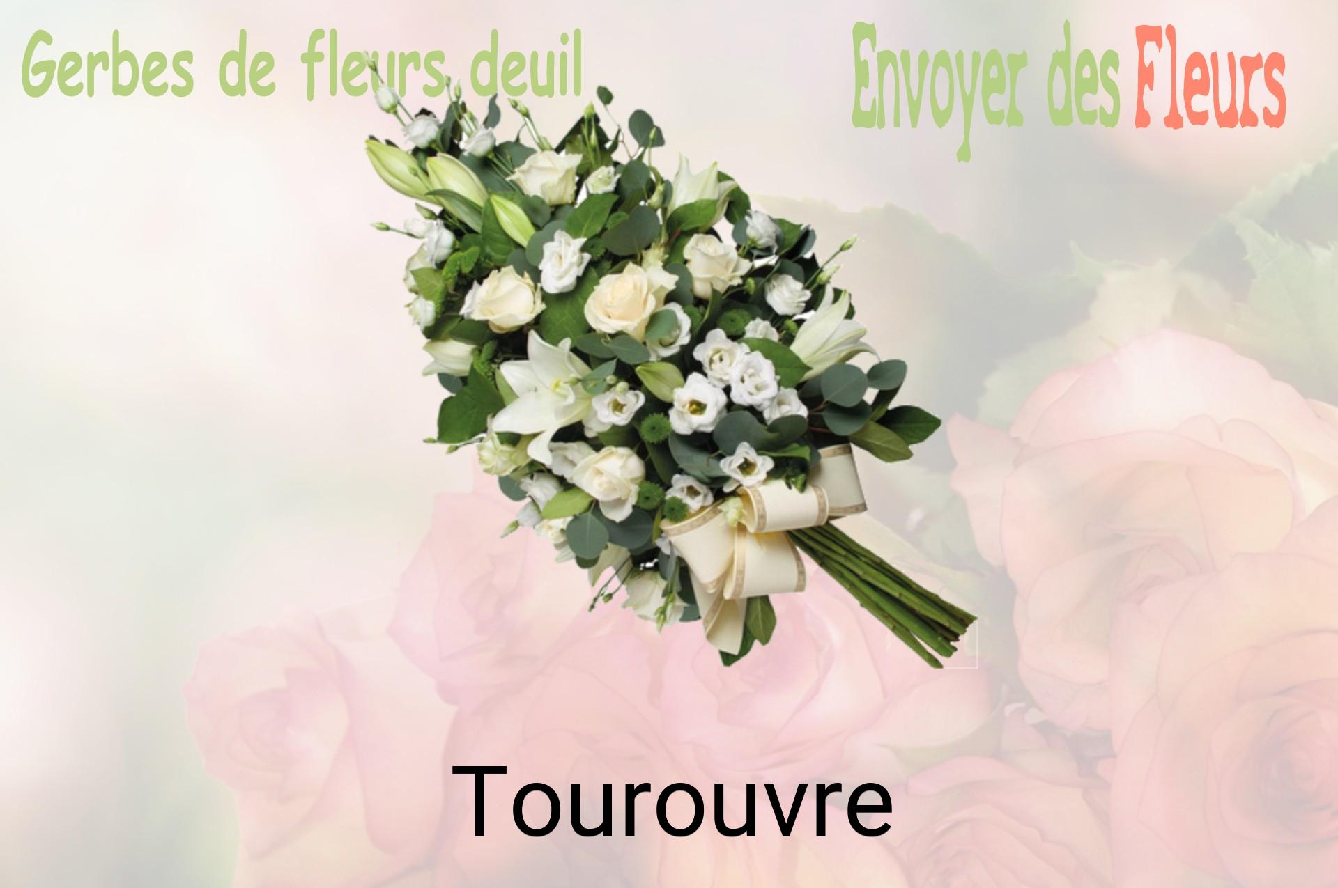Gerbe de fleurs de deuil livrée à Tourouvre